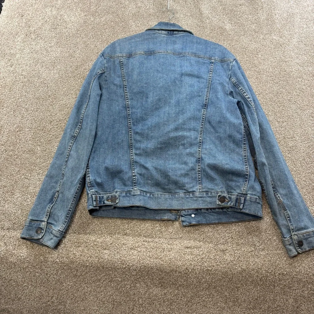 Wrangler Retro Mens Blue Denim Trucker Jacket L Cotton VTG Coat Jean Western